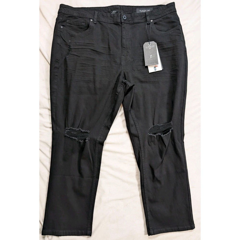 The Perfect Jean NYC Men 42x30 Black Denim Pant Athletic Fit Stretch NWT